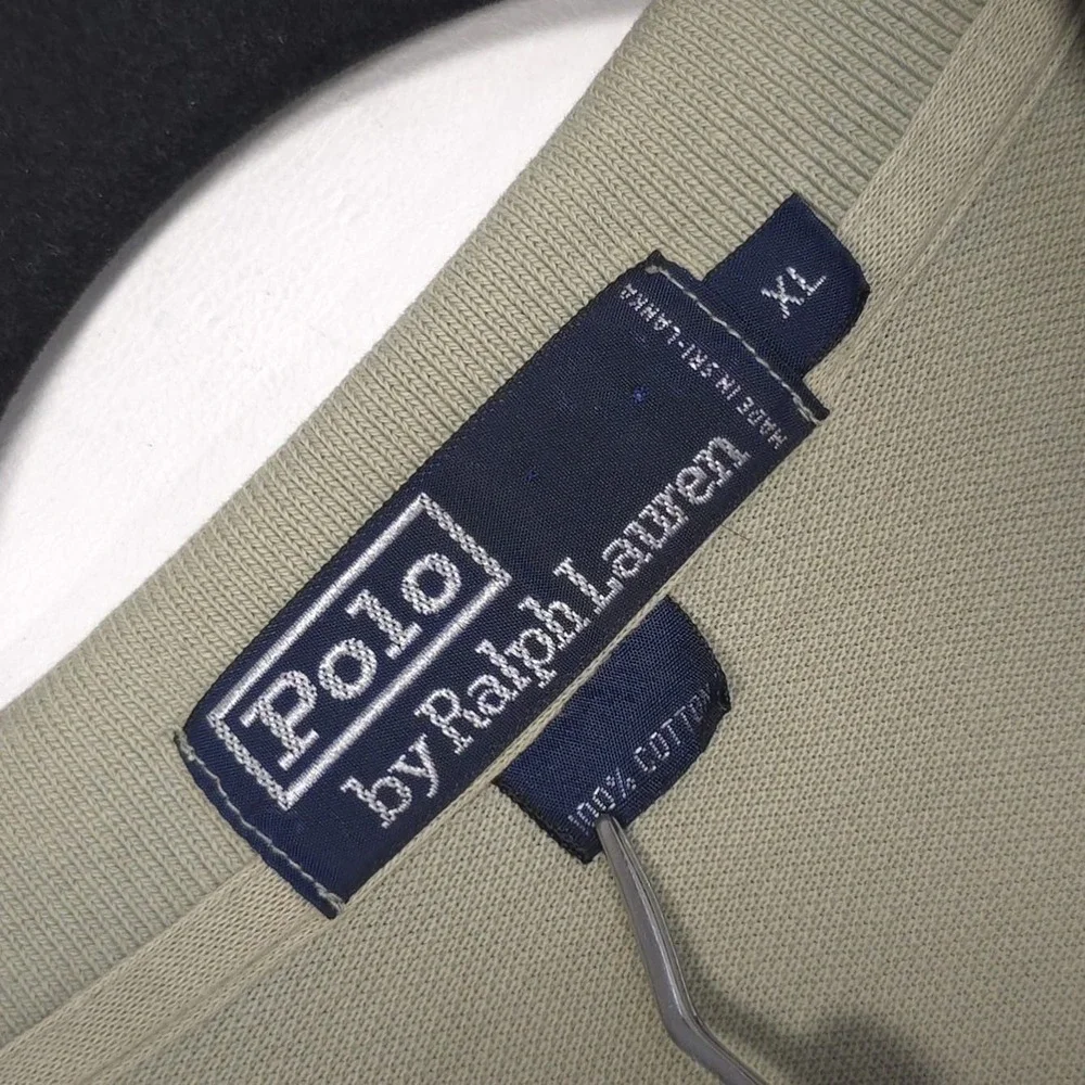 Polo by Ralph Lauren Olive Green‎ Polo Shirt Short Sleeve Cotton Size XL Vintage